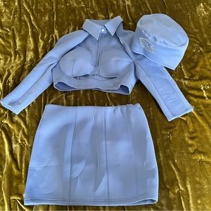 Fifth Element blue stewardess costume by miccacostumes.